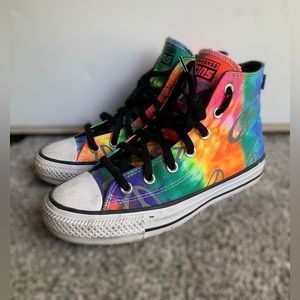 Converse CTAS Pro Hi 'Tie-Dye' University Red Hyper Pink (Women’s 7)